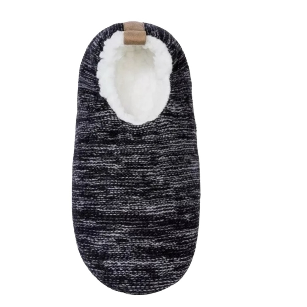 Men’s Fuzzy Babba Slipper socks, Sz M/L (Shoe Size 7.5-9.5), Black Thread, New.